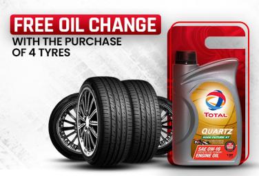 Buy 4 Tyres & Get Free Oil Change