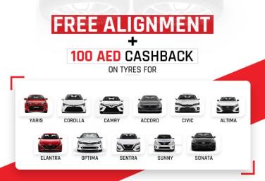 Free Alignment  + 100aed Cashback
