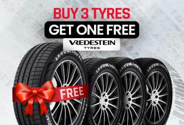 Buy 3 Vredestein Tyres, Get the 4th FREE!
