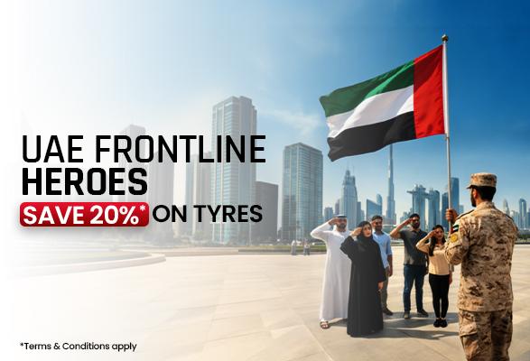  UAE Frontline Heroes Offer – Get 20% Off Car Tyres