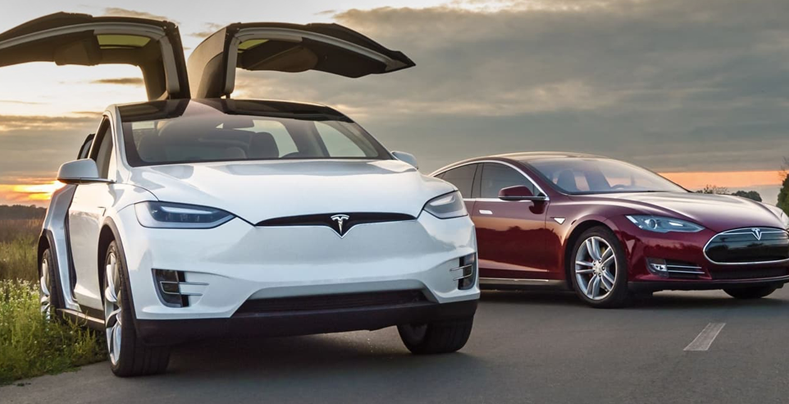 Tesla model x and model y