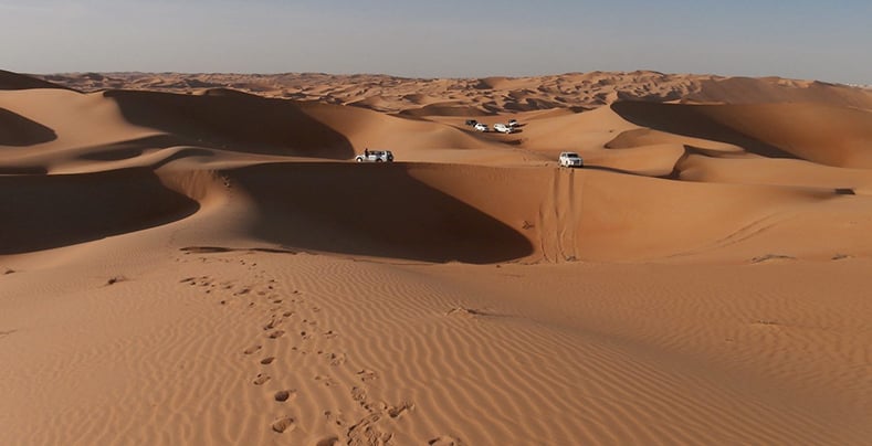 Liwa Desert in Abu Dhabi